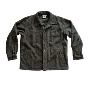 Travel Smith button down collard sweater jacket wool blend size XL